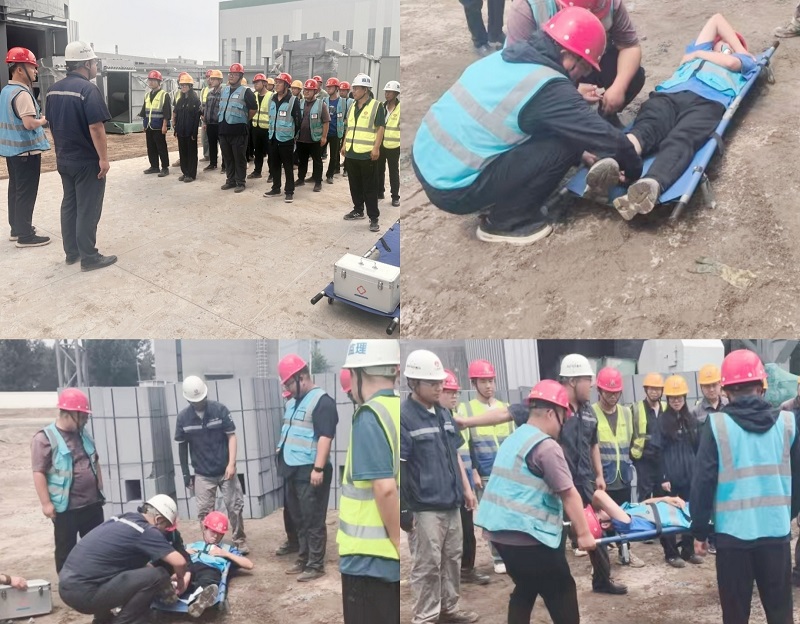 韓城昇隆公司開展物體打擊與觸電事故應(yīng)急演練